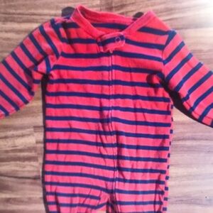 Striped Red and Blue Kids One Piece